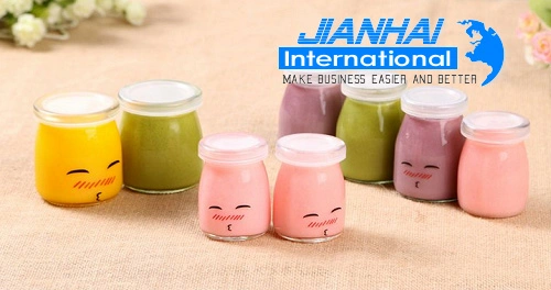 Cute Dessert Cruets Pudding Yogurt Milk Jelly Glass Bottle